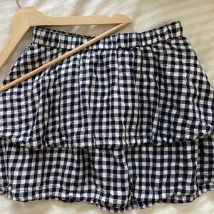 Madewell Gingham Check Ruffle Mini Skirt - Size Small